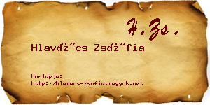 Hlavács Zsófia névjegykártya