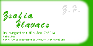 zsofia hlavacs business card